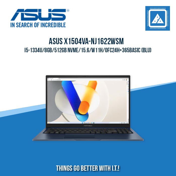 ASUS X1504VA-NJ1622WSM I5-1334U/8GB/512GB NVME | BEST FOR STUDENTS AND FREELANCERS LAPTOP ASUS X1504VA-NJ1622WSM I5-1334U/8GB/512GB NVME | BEST FOR STUDENTS AND FREELANCERS LAPTOP